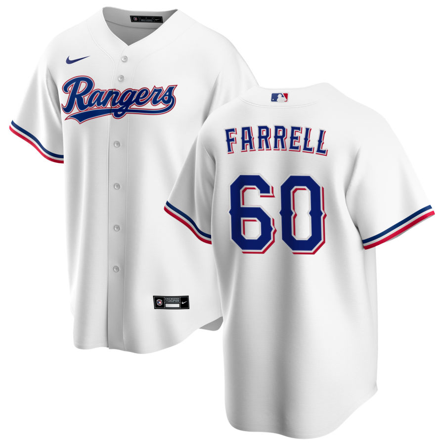 Nike Men #60 Luke Farrell Texas Rangers Baseball Jerseys Sale-White